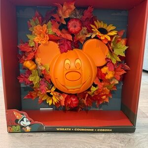 NEW Mickey Mouse Halloween Jack-o-Lantern Wreath - FREE SHIPPING